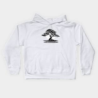 Enigmatic Silhouette Tree and Moon Art No. 562 Kids Hoodie